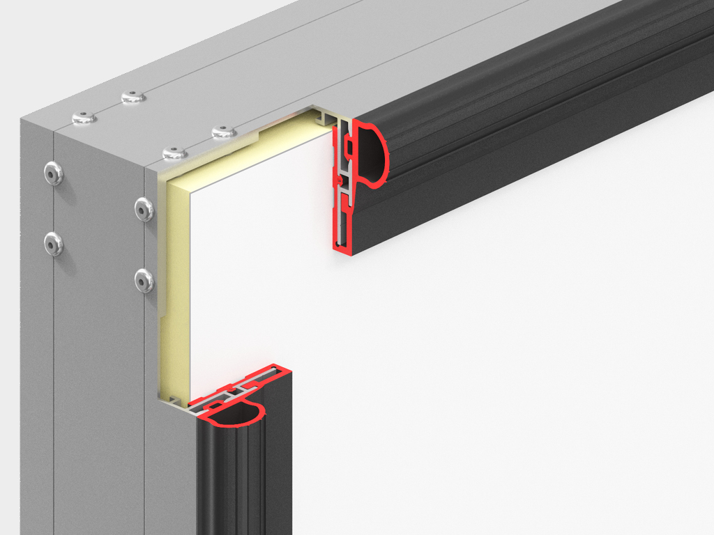 To'rtaning perimetr bo'ylab muhrlagich.